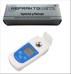 Digitalní refraktometr 0-55% Řezné emulze - Digitalní refraktometr pro měření kapalin v jednotkách brix , splňuje veškeré standarty. Velmi přesný optický přístroj s automatickou teplotní kompenzací. 